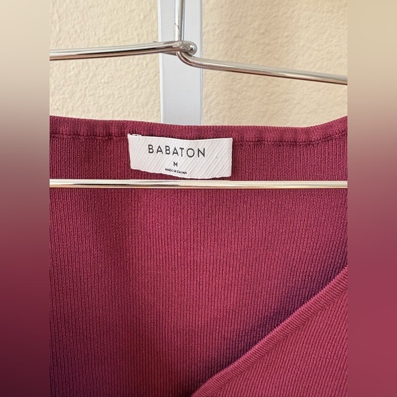 Babaton Sculpt Knit Twist Tank in Maroon - Size M - Picture 5 of 5
